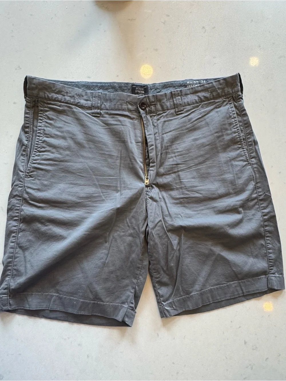 J. Crew Gray Stretch Chino Shorts